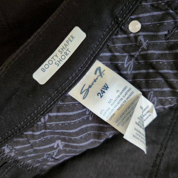 Seven7 Booty Shaper Short sz 24W Black shorts - Picture 5 of 14